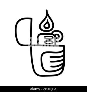 Lighter Simple vector icon. Illustration symbol design template for web