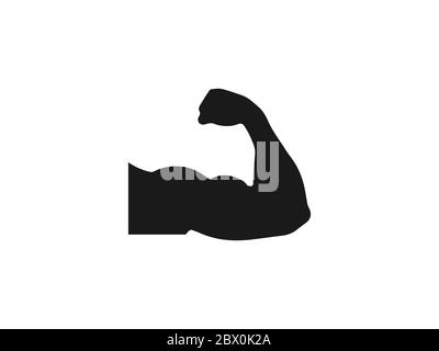 Biceps, muscle icon. Vector illustration, flat design. Stock Vector
