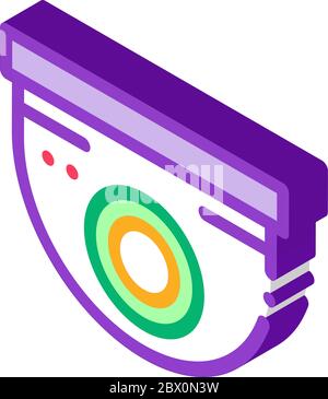 Security Surveillance Camera isometric icon vector illustration Stock Vector