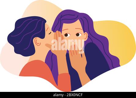 Gossip vector illustration.  Stock Vector