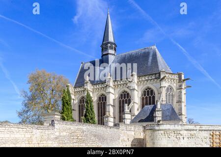 France, Indre et Loire, Loire Anjou Touraine Regional Natural Park, Champigny sur Veudes, the Sainte Chapelle // France, Indre-et-Loire (37), Parc nat Stock Photo