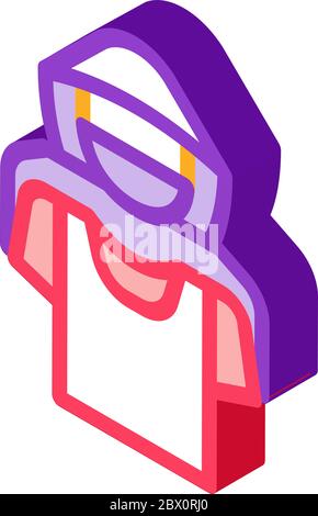 T-Shirt Shoplifter Concept isometric icon vector illustration Stock Vector