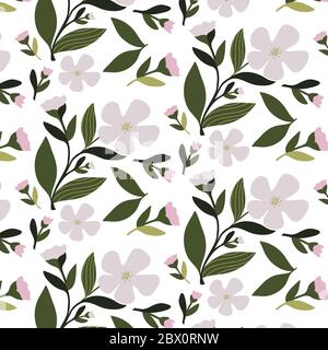 Floral pattern. Seamless vector texture  Stock Vector