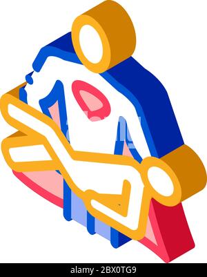 Hero Holds on Hands Human isometric icon vector illustration Stock Vector