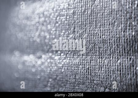 rough texture of silver foil surface. Stock Photo