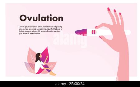 Planning of pregnancy. Pregnant woman.  Stock Vector