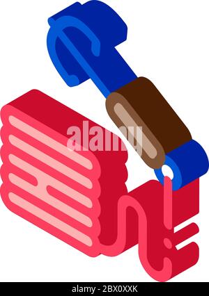 Fish Tackle Hooks isometric icon vector illustration Stock Vector