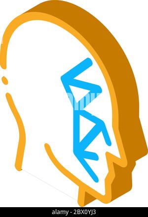 Face Scan by Points Point Projectors isometric icon vector illustration Stock Vector