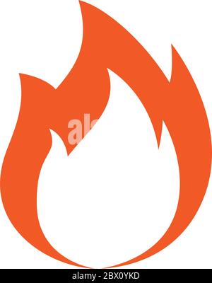 Fire icon flames vector illustration isolated on white Stock Vector