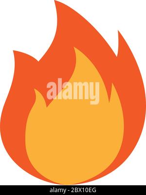 Fire icon flames vector illustration isolated on white Stock Vector