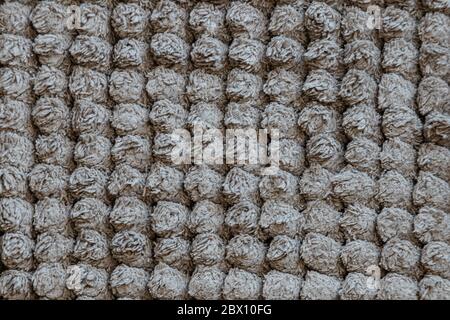 bobbels of a bath mat, grey fabric, round pattern Stock Photo