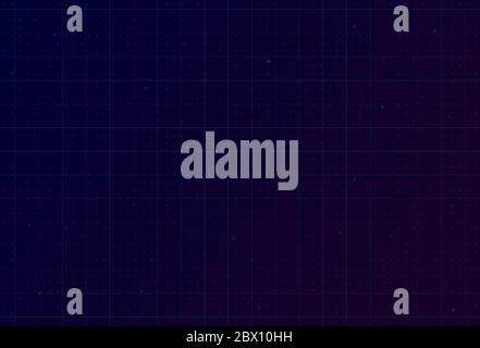 Futuristic tech background with grid, dots and crosses. Design for science theme, artifical intelligence, neural network and hi-tech. Vector Stock Vector