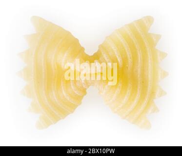 Dried bow tie pasta isolated on white background with clipping path Stock Photo