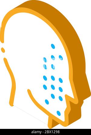 Face Part Scan isometric icon vector illustration Stock Vector