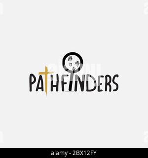 Pathfinder Logo Design Sign Symbol Stock Vector
