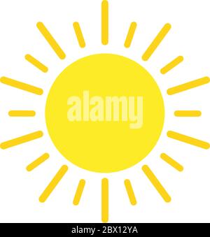 Sun icon vector illustration isolated on white background Stock Vector