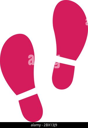 Footprint vector icon symbol human foot print illustration Stock Vector