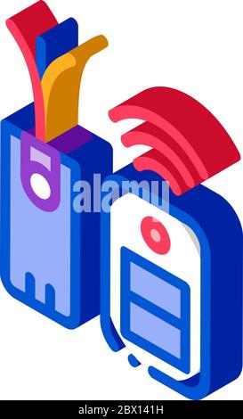 Immobilizer Electronic Symbol isometric icon vector illustration Stock Vector
