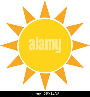 sun icon vector illustration isolated on white background Stock Vector