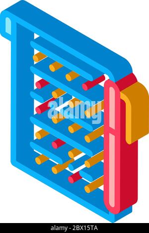 Examination Sheet with Pen isometric icon vector illustration Stock Vector
