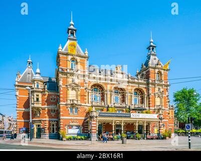 Amsterdam, The Netherlands May 27 2018 - Stadsschouwburg (City theater) on the Leidseplain square in the center of Amsterdam Stock Photo