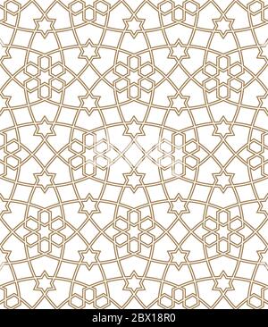 Seamless geometric pattern brown doubled lines on a white background ...