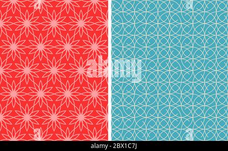 Seamless floral geometric background. Abstract pattern vector illustration Stock Vector