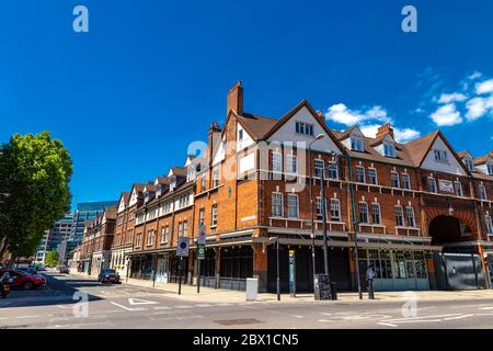 Exterior of Victorian era 19th century Old Spitalfields Market, with shops and boutiques, London, UK Stock Photo