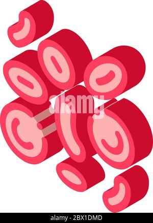 Erythrocyte In Blood isometric icon vector illustration Stock Vector