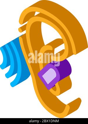 Ear Plug For Sleeping isometric icon vector illustration Stock Vector