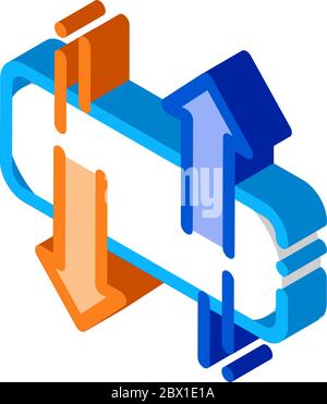 Mattress Ventilation isometric icon vector illustration Stock Vector