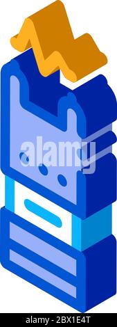 Stunning Electric Shock isometric icon vector illustration Stock Vector