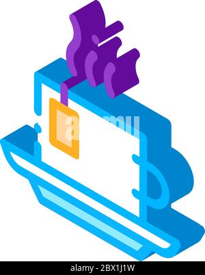 Hot Tea Drink Cup isometric icon vector illustration Stock Vector