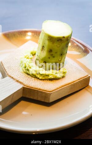 Fresh wasabi root, condiment for sushi and sashimi,  japanese food Stock Photo