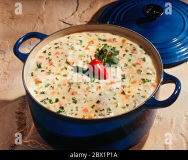 Creamy Pepper Soup Stock Photo
