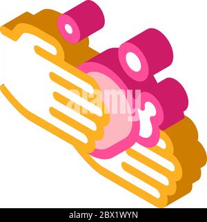 Hands Wash With Soap isometric icon vector illustration Stock Vector