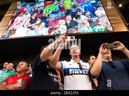 Scenes from soccer in St. Louis during Real Madrid v Inter Milan exhibition Stock Photo