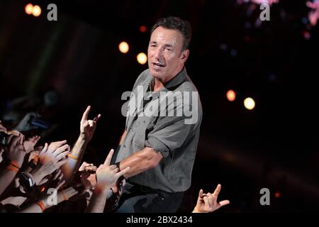 RIO DE JANEIRO, 21.09.2013: Bruce Springsteen & The E Street Band performs at the Main Stage of Rock in Rio V in Rio de Janeiro (Néstor J. Beremblum) Stock Photo