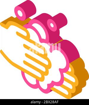 Hands Wash Liquid Soap isometric icon vector illustration Stock Vector