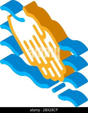 Hands Washing In Water isometric icon vector illustration Stock Vector