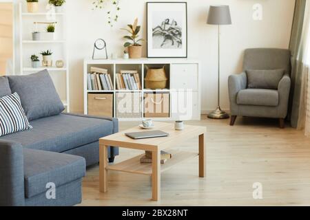 Image of empty domestic living room with modern furniture Stock Photo