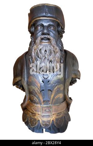 Lisbon, Portugal - March the 1st, 2020:  Figurehead of the ship-of-line Vasco da Gama. Navy Museum, Lisbon, Portugal Stock Photo