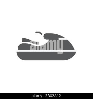 Water Scooter vector icon symbol sea sport isolated on white background Stock Vector