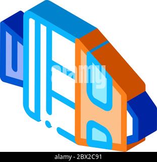 Spaceship Return Unit isometric icon vector illustration Stock Vector