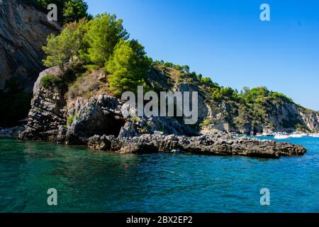 Italy, Campania, Palinuro Cape - 11 August 2019 - Glimpse of Capo Palinuro in Cilento Stock Photo