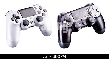 Set of video game joysticks gamepad isolated on a white background ...