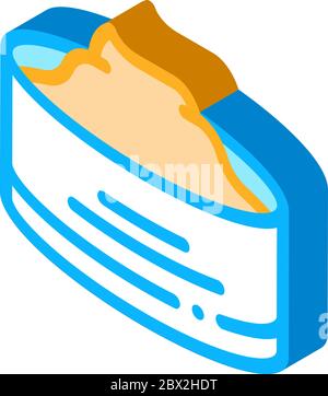 Protect Cream Container isometric icon vector illustration Stock Vector