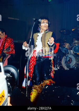 Adam and The Ants performing in Birmingham circa 1984: Adam Ant Stock Photo