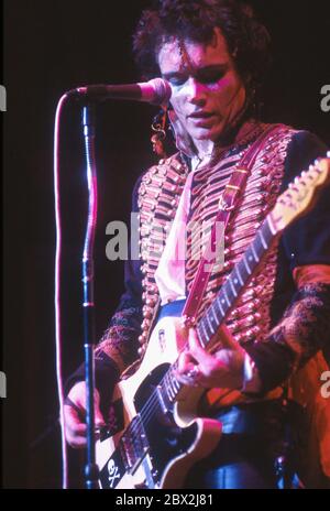 Adam and The Ants performing in Birmingham circa 1984: Adam Ant Stock Photo