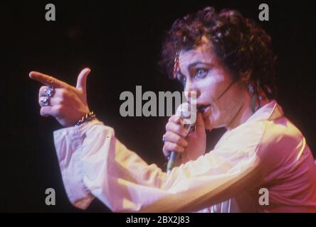 Adam and The Ants performing in Birmingham circa 1984: Adam Ant Stock Photo